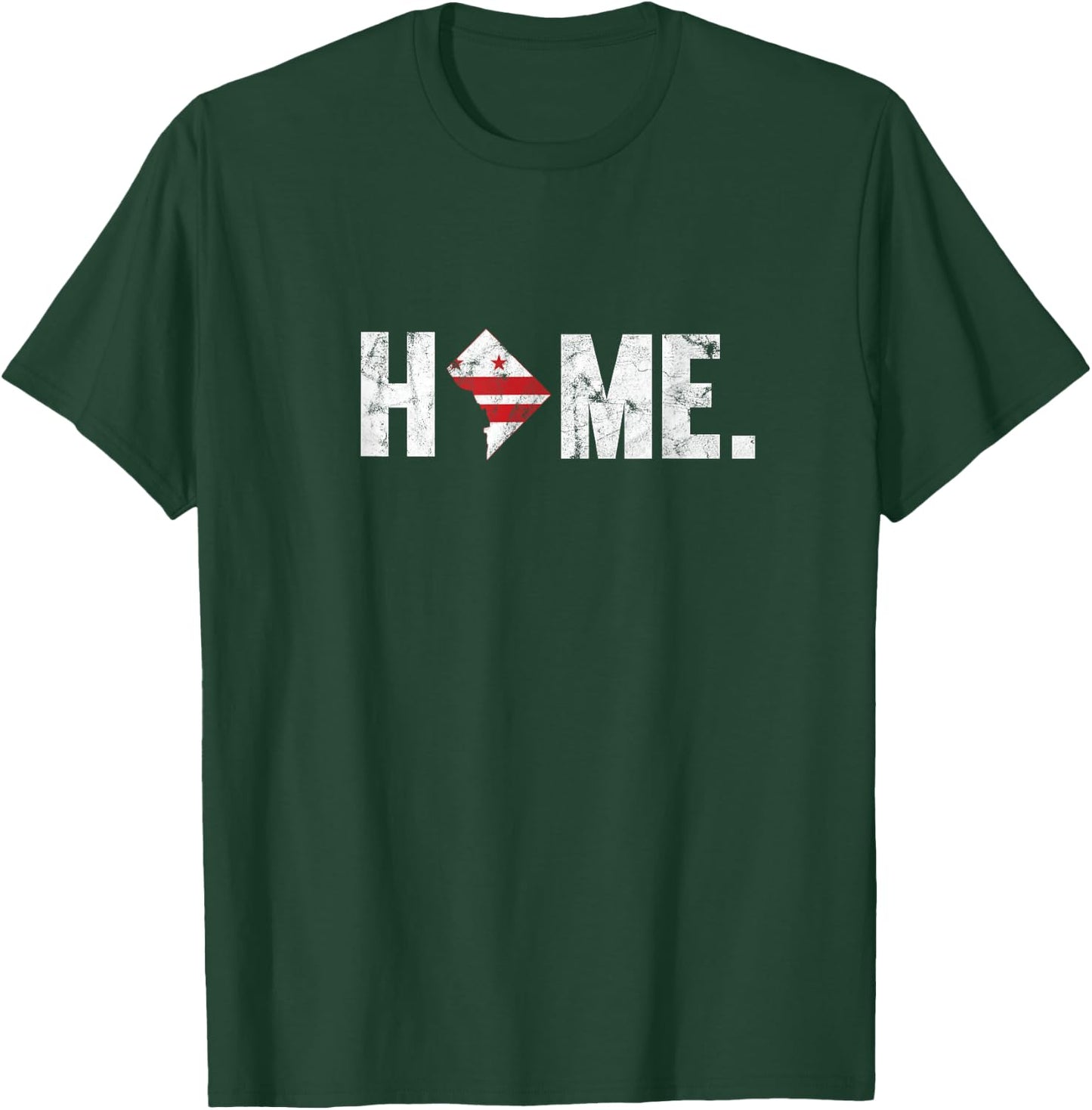 Home State DC Flag Distressed T-Shirt - T-Shirt | Forest