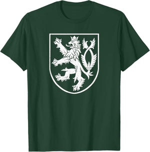 Czech Republic Lion Symbol Czechia Coat of Arms Flag Shield T-Shirt - T-Shirt | Forest