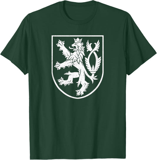 Czech Republic Lion Symbol Czechia Coat of Arms Flag Shield T-Shirt - T-Shirt | Forest