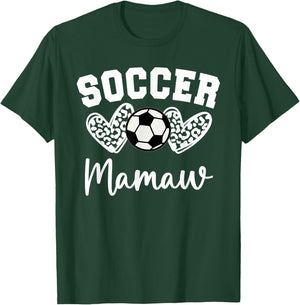 Soccer Mamaw Matching Family Soccer T-Shirt - T-Shirt | Forest