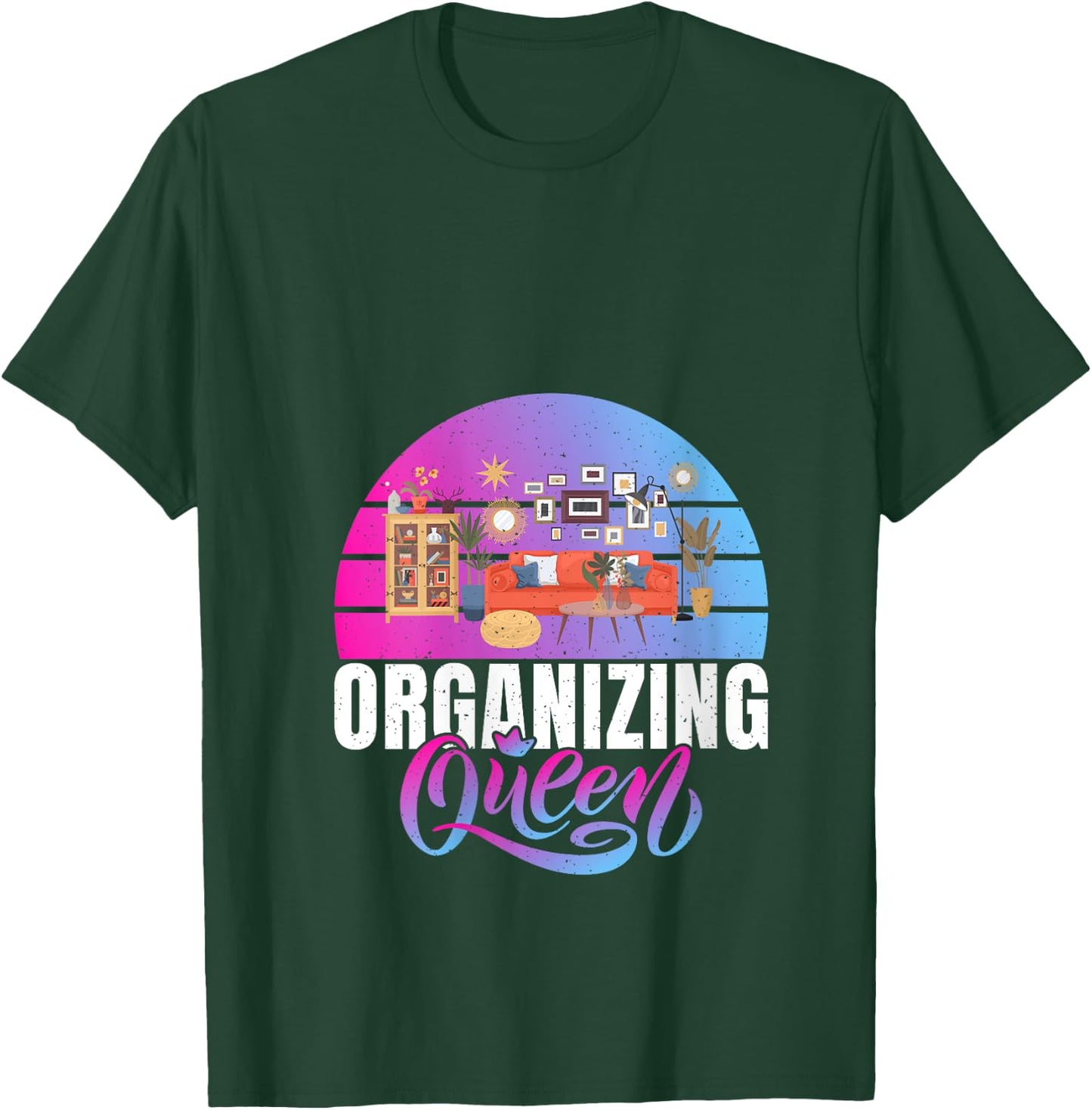 Organizing Queen Organizer V-Neck T-Shirt - T-Shirt | Forest
