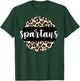 Leopard Print Spartans Team Mascot School Spirit Game Night T-Shirt - T-Shirt | Forest