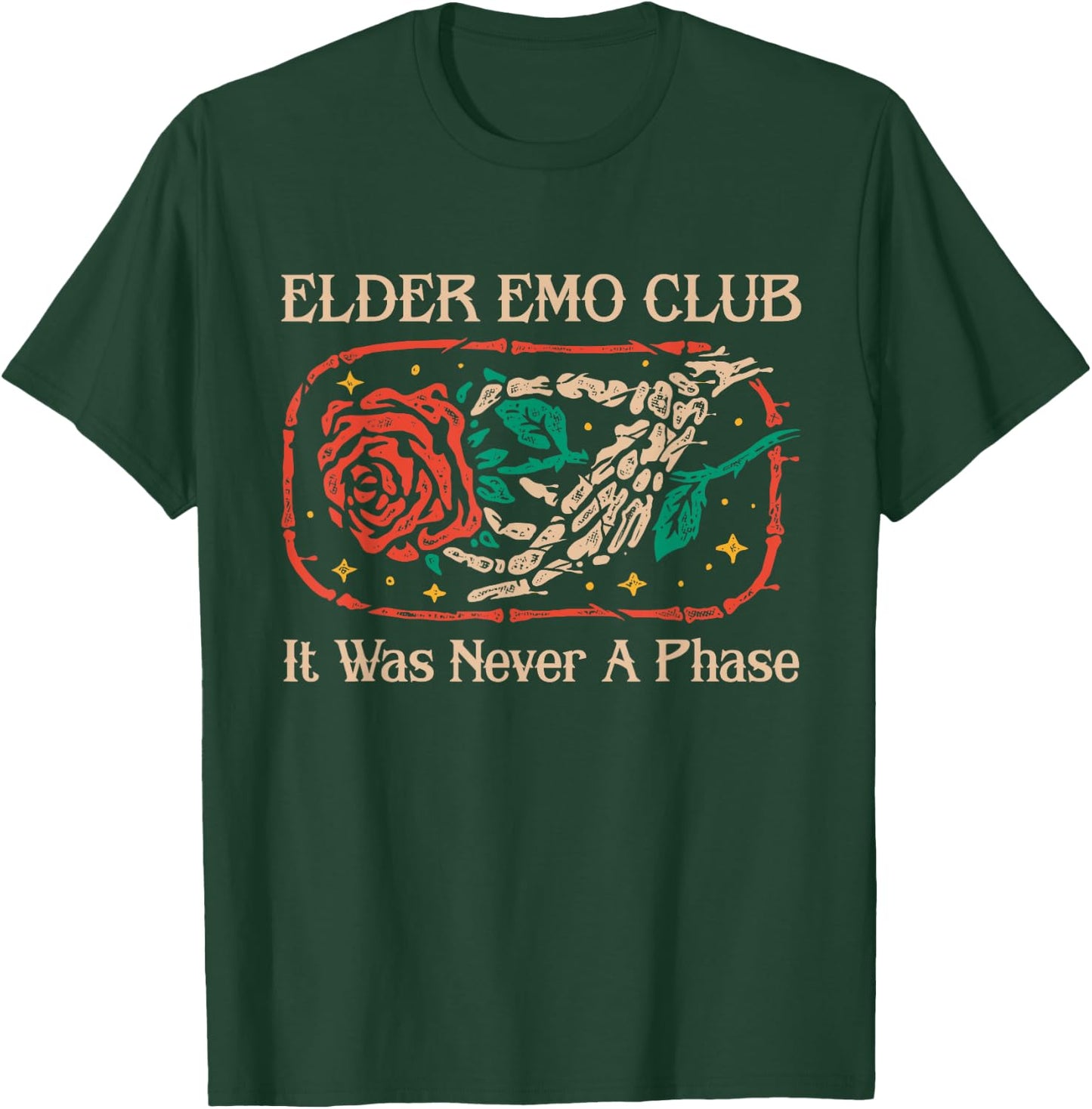 Elder Emo Club It Was Never A Phase Design T-Shirt - T-Shirt | Forest