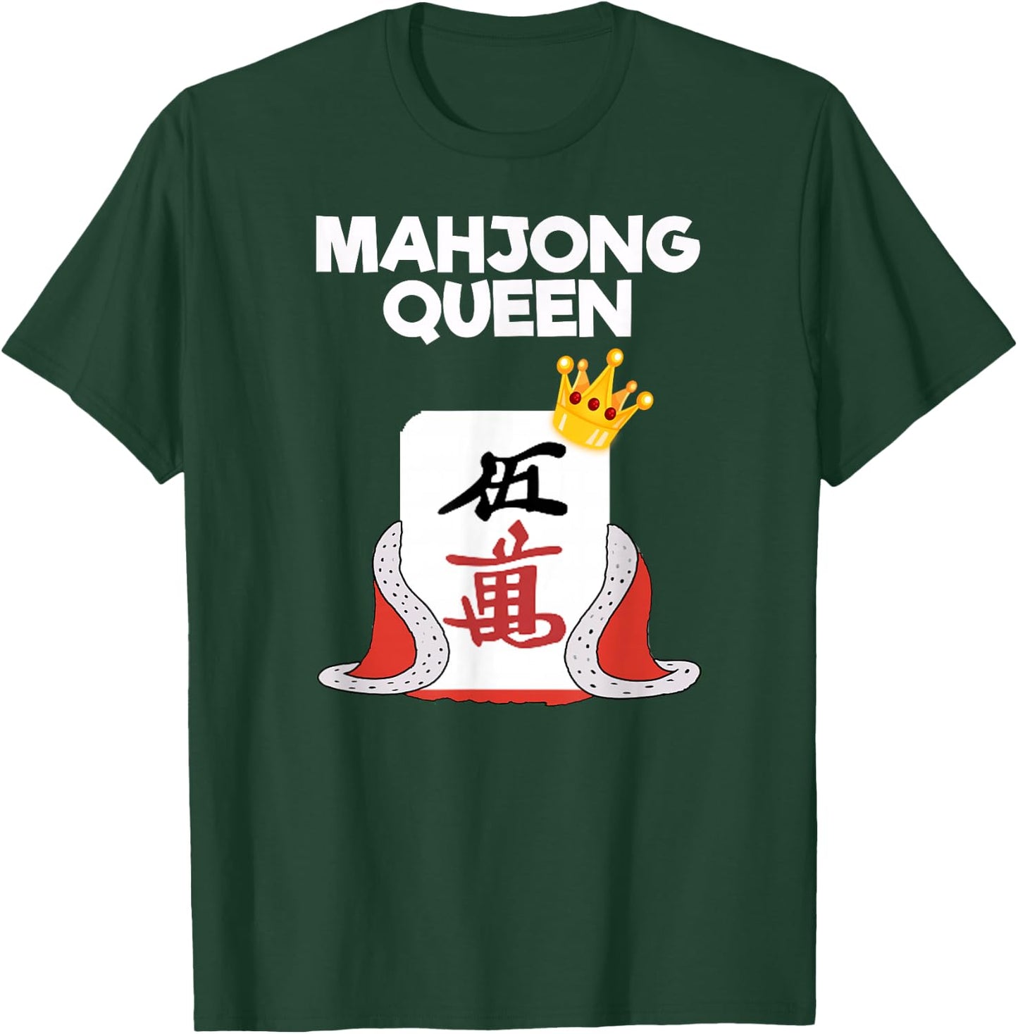 Mahjong - Funny Mahjong Queen T-Shirt - T-Shirt | Forest