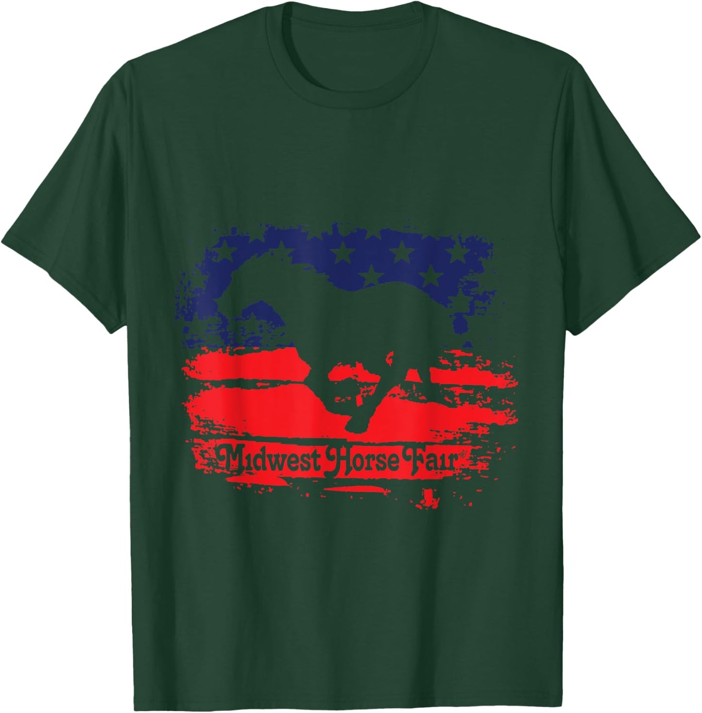 Midwest Horse Fair Red/White/Blue Flag T-Shirt - T-Shirt | Forest