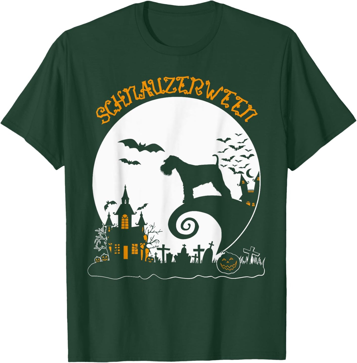 Cute Schnauzer Halloween Dog Mom Lover Schnauzerween T-Shirt - T-Shirt | Forest