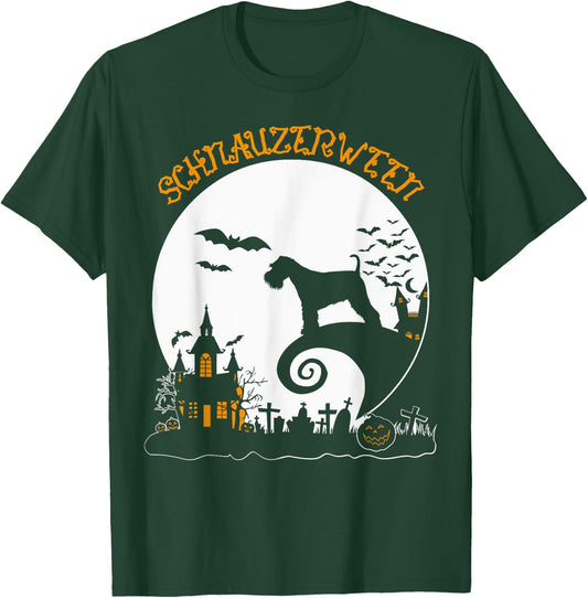 Cute Schnauzer Halloween Dog Mom Lover Schnauzerween T-Shirt - T-Shirt | Forest