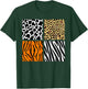 Four Animal Pattern Cow Tiger Leopard Zebra Animal Print T-Shirt - T-Shirt | Forest