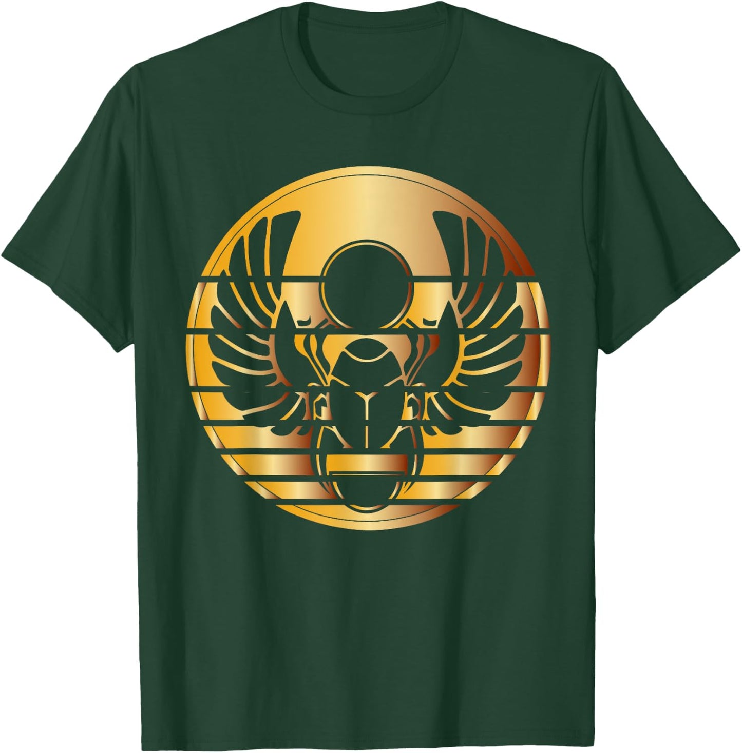 Scarab Beetle Retro Sunset Golden T-Shirt - T-Shirt | Forest
