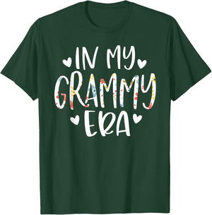 In My Grammy Era Flower Letter Floral Cute Gifts For Grammy T-Shirt - T-Shirt | Forest