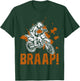 Braap Dirt Bike Motocross Track Biker Men Women Girls Boys T-Shirt - T-Shirt | Forest