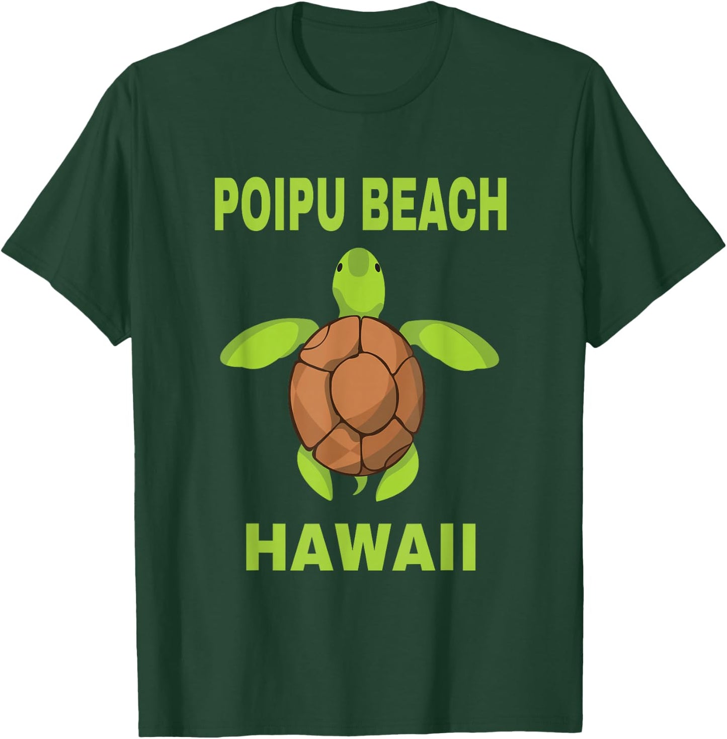 Poipu Beach Family Vacation Kauai Hawaii Sea Turtle T-Shirt - T-Shirt | Forest