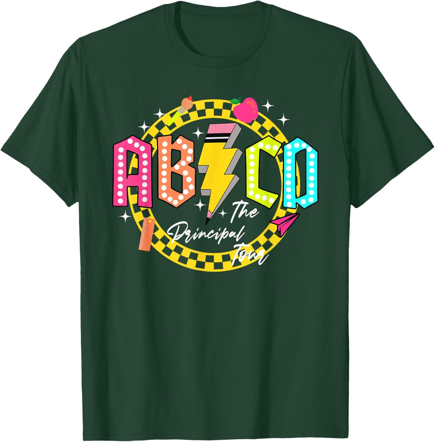 Principal Tour First Day Of School ABCD Teacher Kindergarten Women T-Shirt - T-Shirt | Forest
