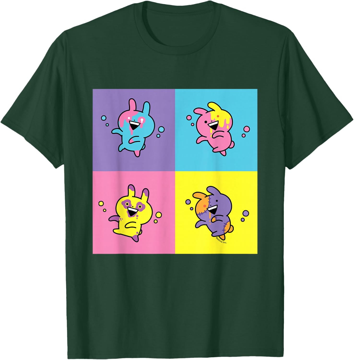 Usagyuuun Four Multicoloured Usagyuuuns T-Shirt - T-Shirt | Forest