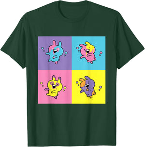 Usagyuuun Four Multicoloured Usagyuuuns T-Shirt - T-Shirt | Forest