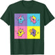 Usagyuuun Four Multicoloured Usagyuuuns T-Shirt - T-Shirt | Forest