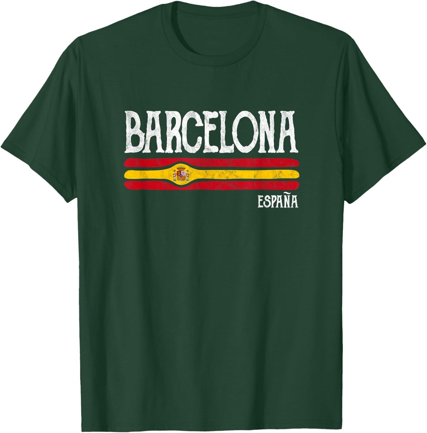 Vintage Barcelona Spain Souvenir Espana Gift T-Shirt - T-Shirt | Forest