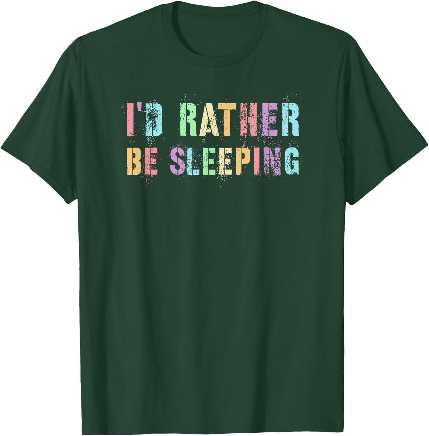 Cute I’D RATHER BE SLEEPING Hello 4th 5th 6th Grade Kids T-Shirt - T-Shirt | Forest