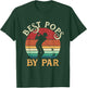 Vintage Best Pops By Par Father's Day Golfing Golf Lovers T-Shirt - T-Shirt | Forest
