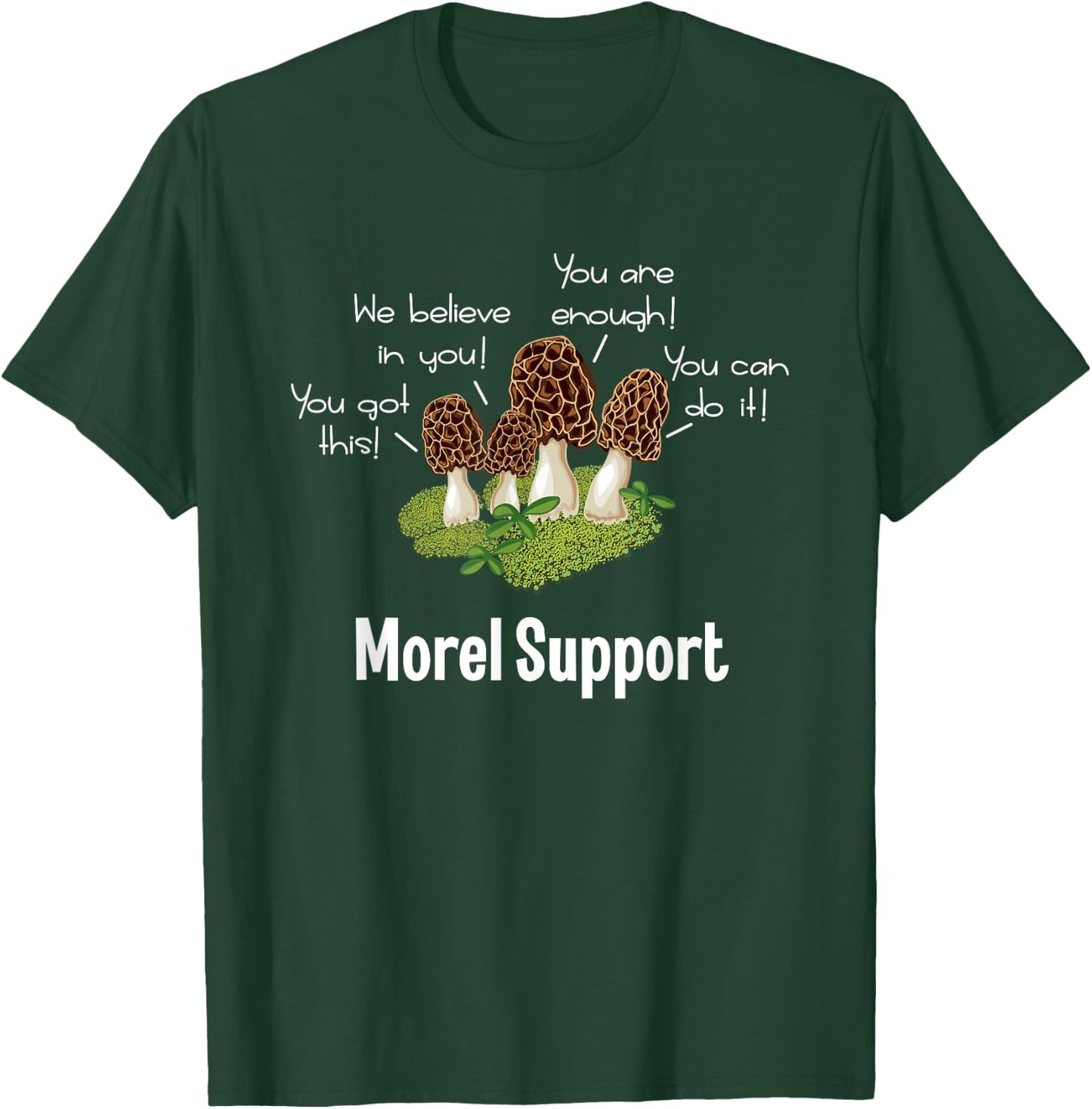 Morel Support Mushroom T-Shirt - T-Shirt | Forest