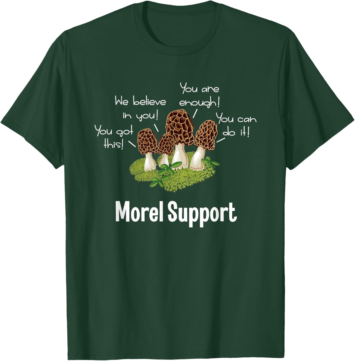 Morel Support Mushroom T-Shirt - T-Shirt | Forest