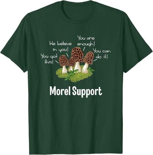 Morel Support Mushroom T-Shirt - T-Shirt | Forest