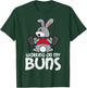 Easter Workout Working On My Buns Bunny Gym Men Women Kids T-Shirt - T-Shirt | Forest