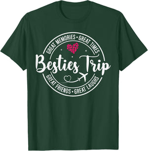 Girls Trip 2025 Besties Women Weekend Vacation Matching T-Shirt - T-Shirt | Forest