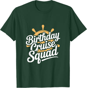Birthday Cruise Squad Nautical Party Crew T-Shirt - T-Shirt | Forest