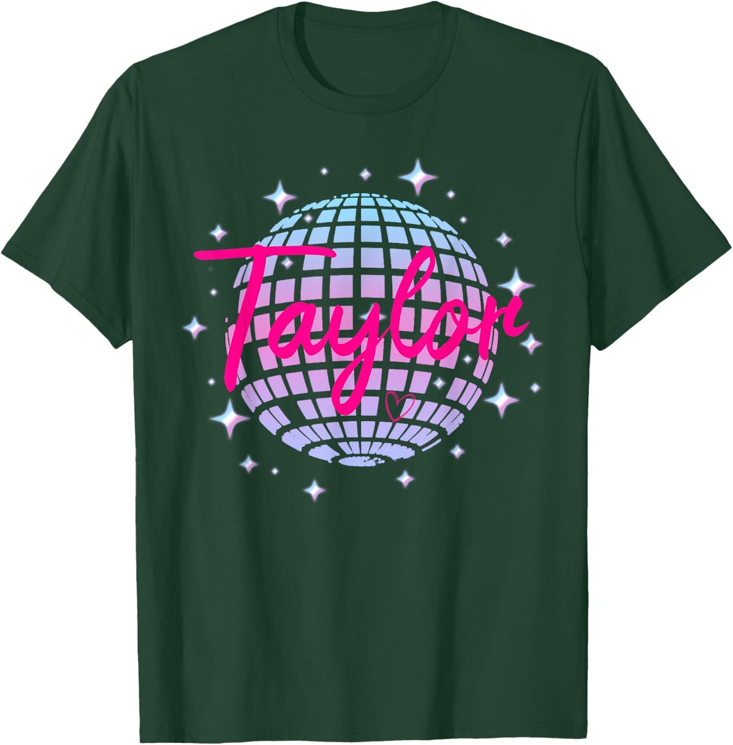 Taylor Personalized Name I Love Taylor Girl Groovy 70's 80's T-Shirt - T-Shirt | Forest