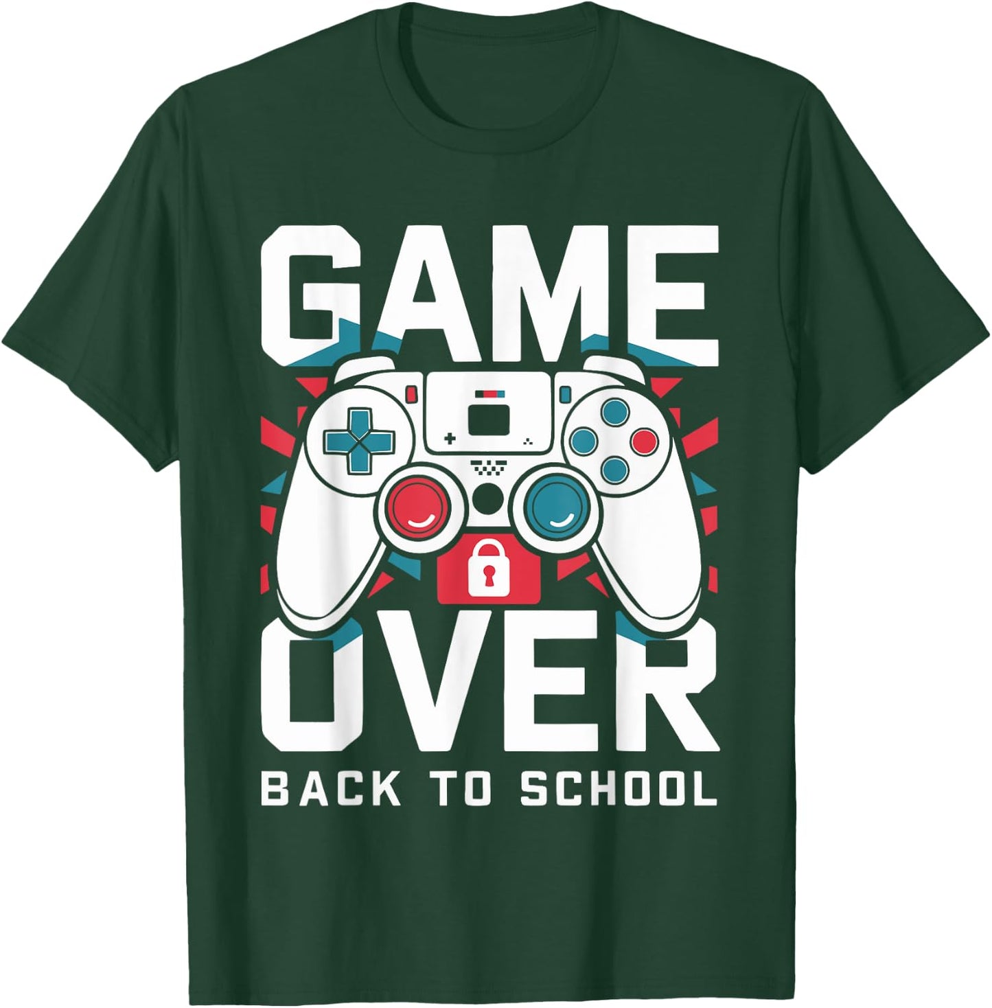 Game Over Back To School Shirt First Day Of School Boy Girl T-Shirt - T-Shirt | Forest