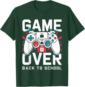 Game Over Back To School Shirt First Day Of School Boy Girl T-Shirt - T-Shirt | Forest