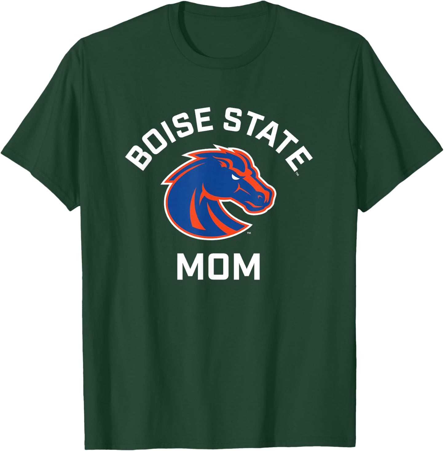 Boise State University BSU Broncos Arched Mom T-Shirt - T-Shirt | Forest