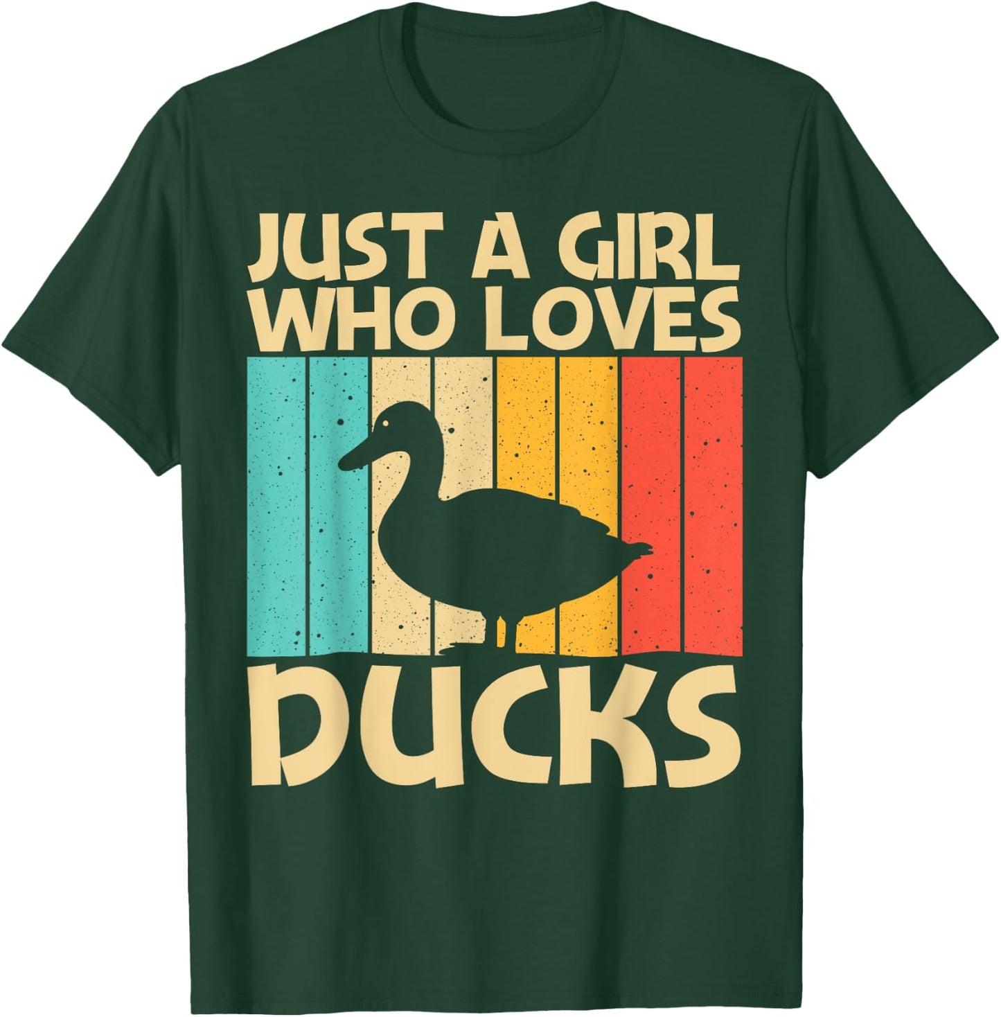 Funny Duck Design For Girls Kids Duck Farmer Hunting Lovers T-Shirt - T-Shirt | Forest