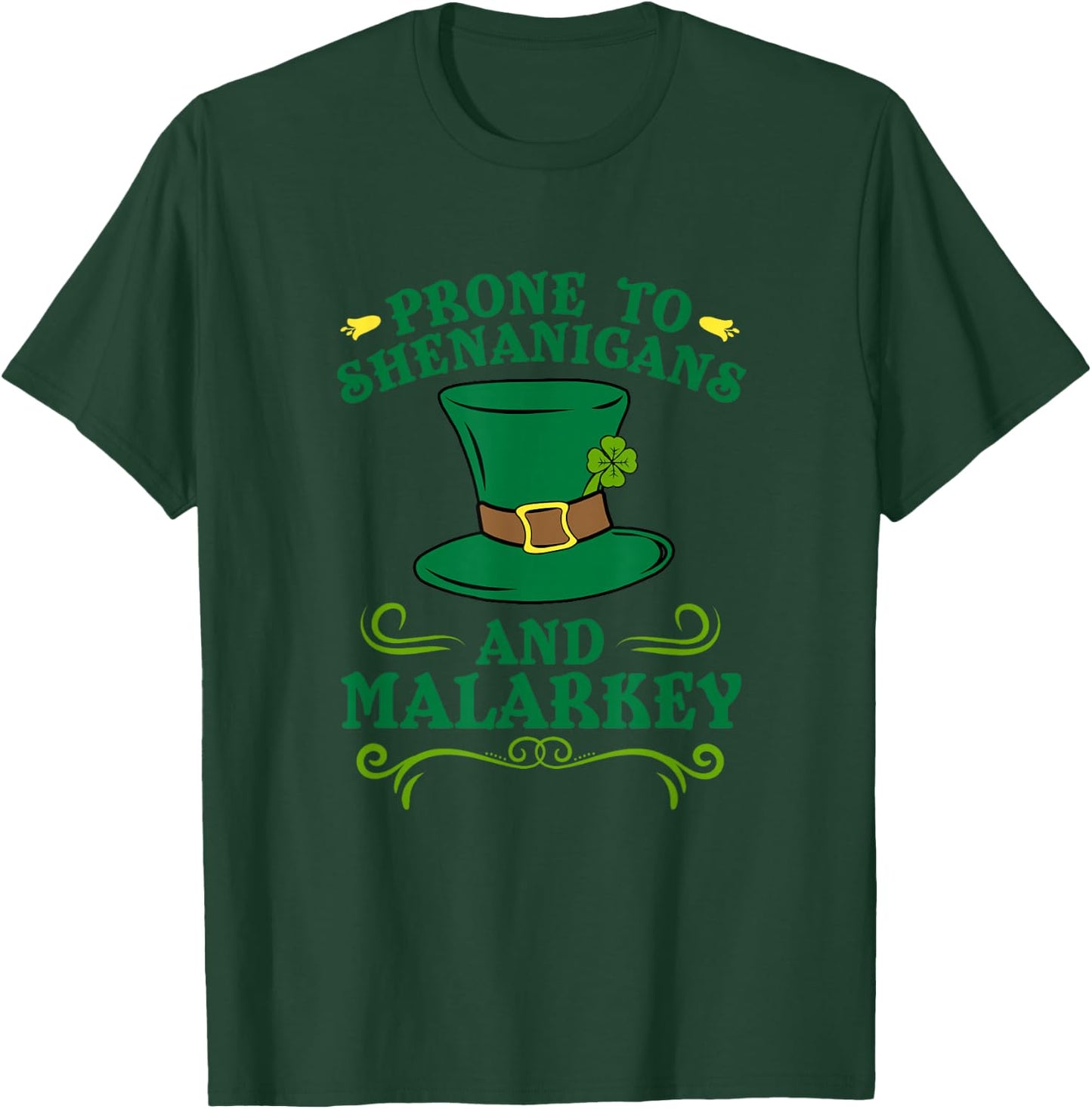 Irish Leprechaun St Patricks Day Shenanigans and Malarkey T-Shirt - T-Shirt | Forest