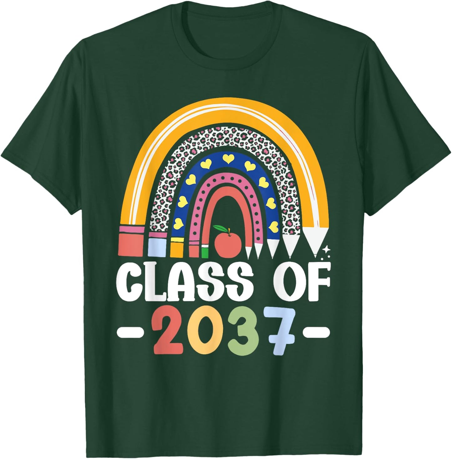 Class Of 2037 Kindergarten To Graduation T-Shirt - T-Shirt | Forest