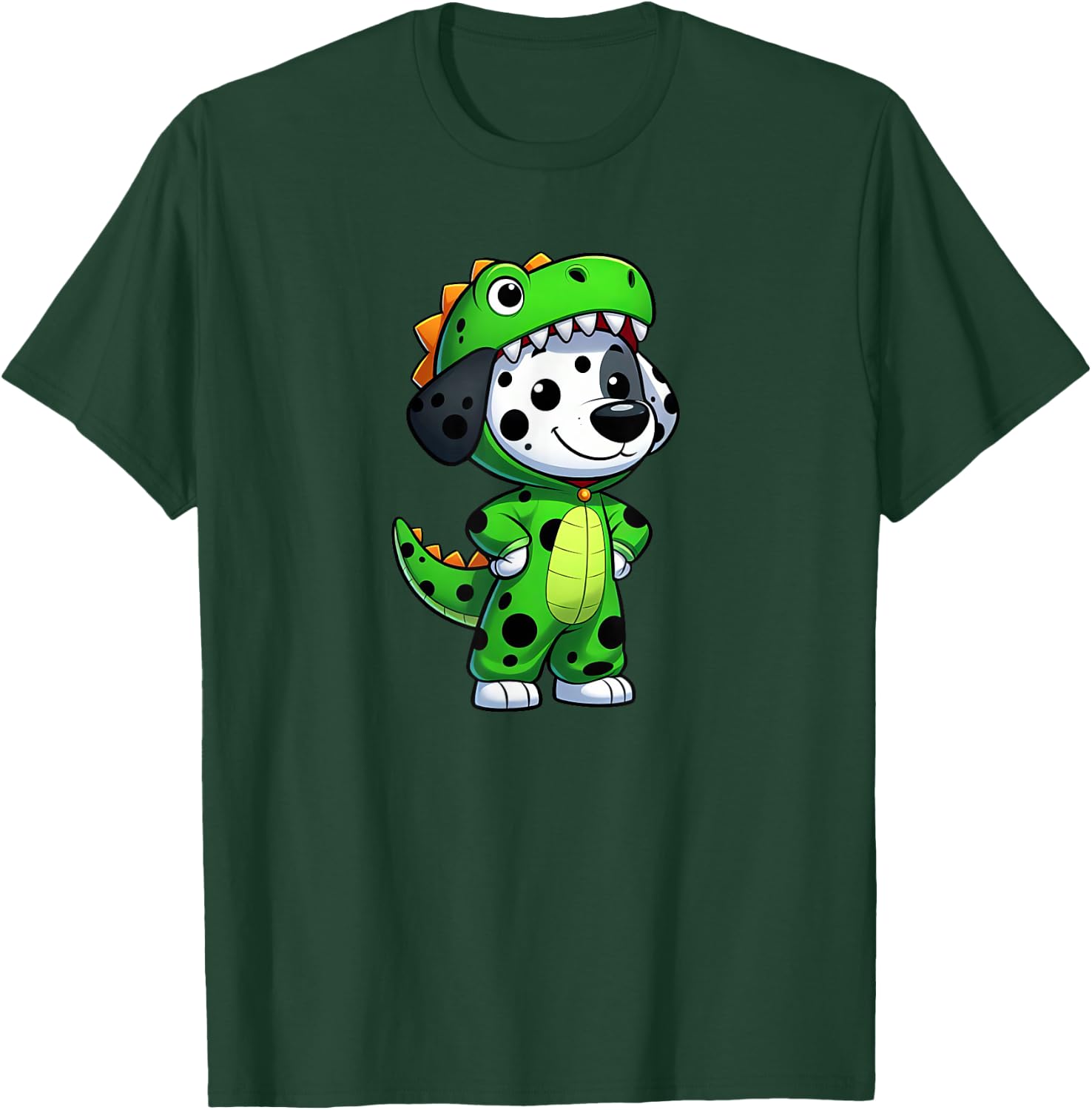 Dalmatian T-Rex Dinosaur Dog Funny Tyrannosaurus T-Shirt - T-Shirt | Forest