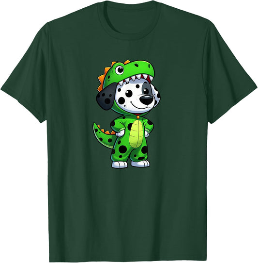 Dalmatian T-Rex Dinosaur Dog Funny Tyrannosaurus T-Shirt - T-Shirt | Forest