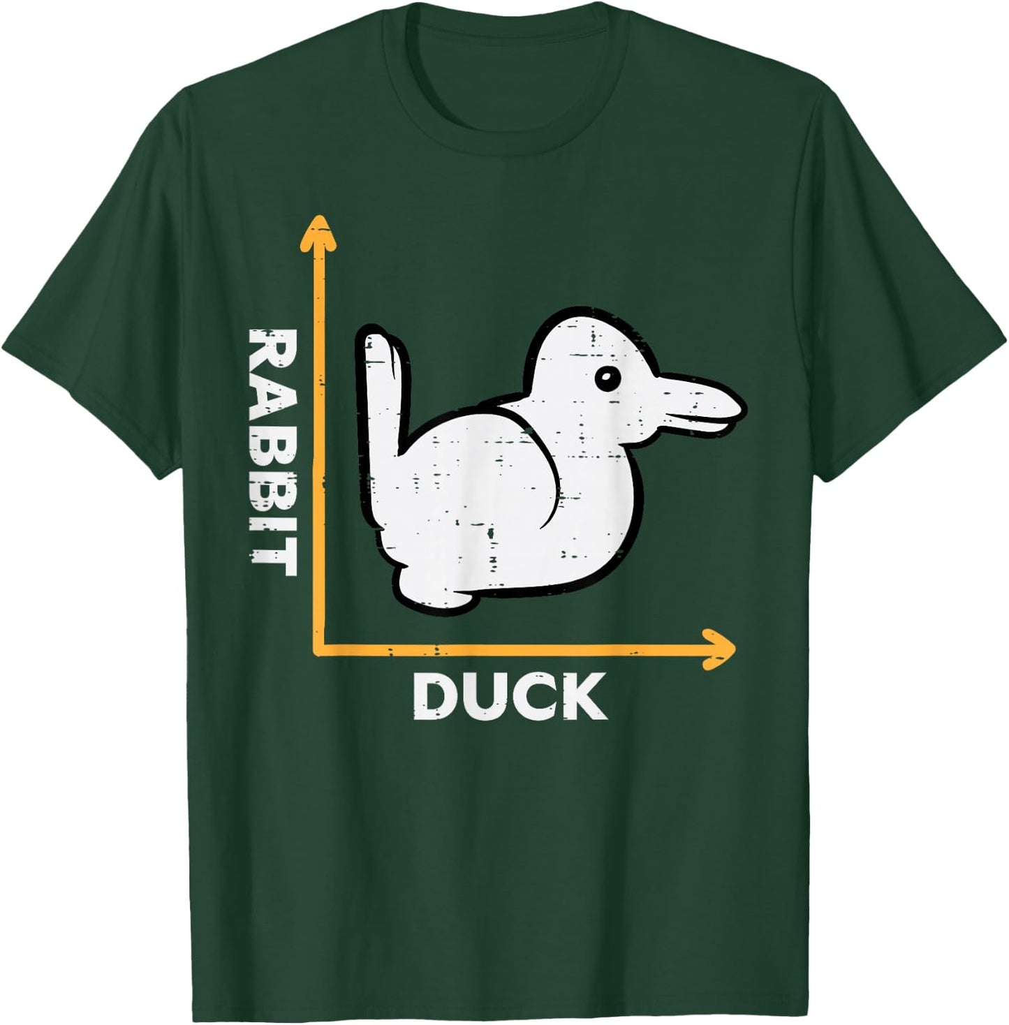 Rabbit Duck Graph Funny Optic Visual Illusion Men Women Kids T-Shirt - T-Shirt | Forest