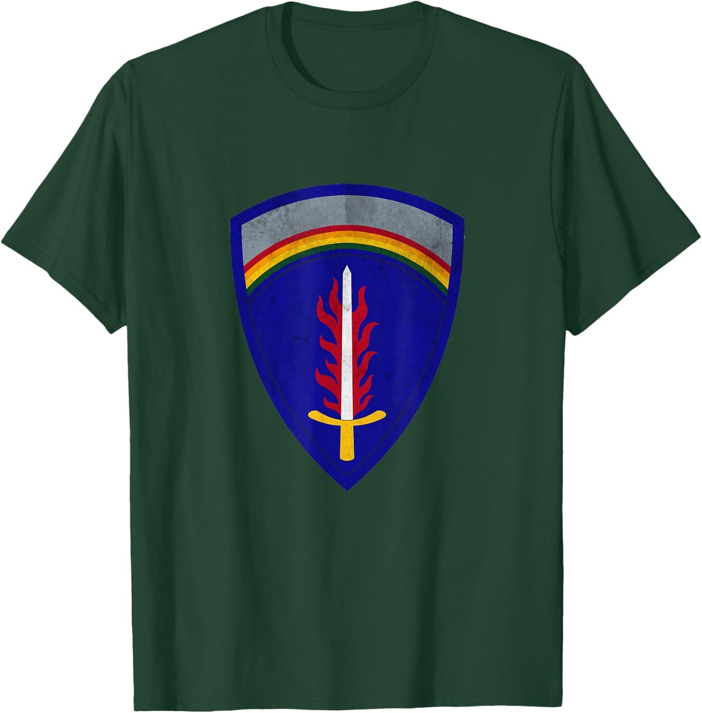 USAREUR-AF Europe and Africa Military Veteran Papa Christmas T-Shirt - T-Shirt | Forest
