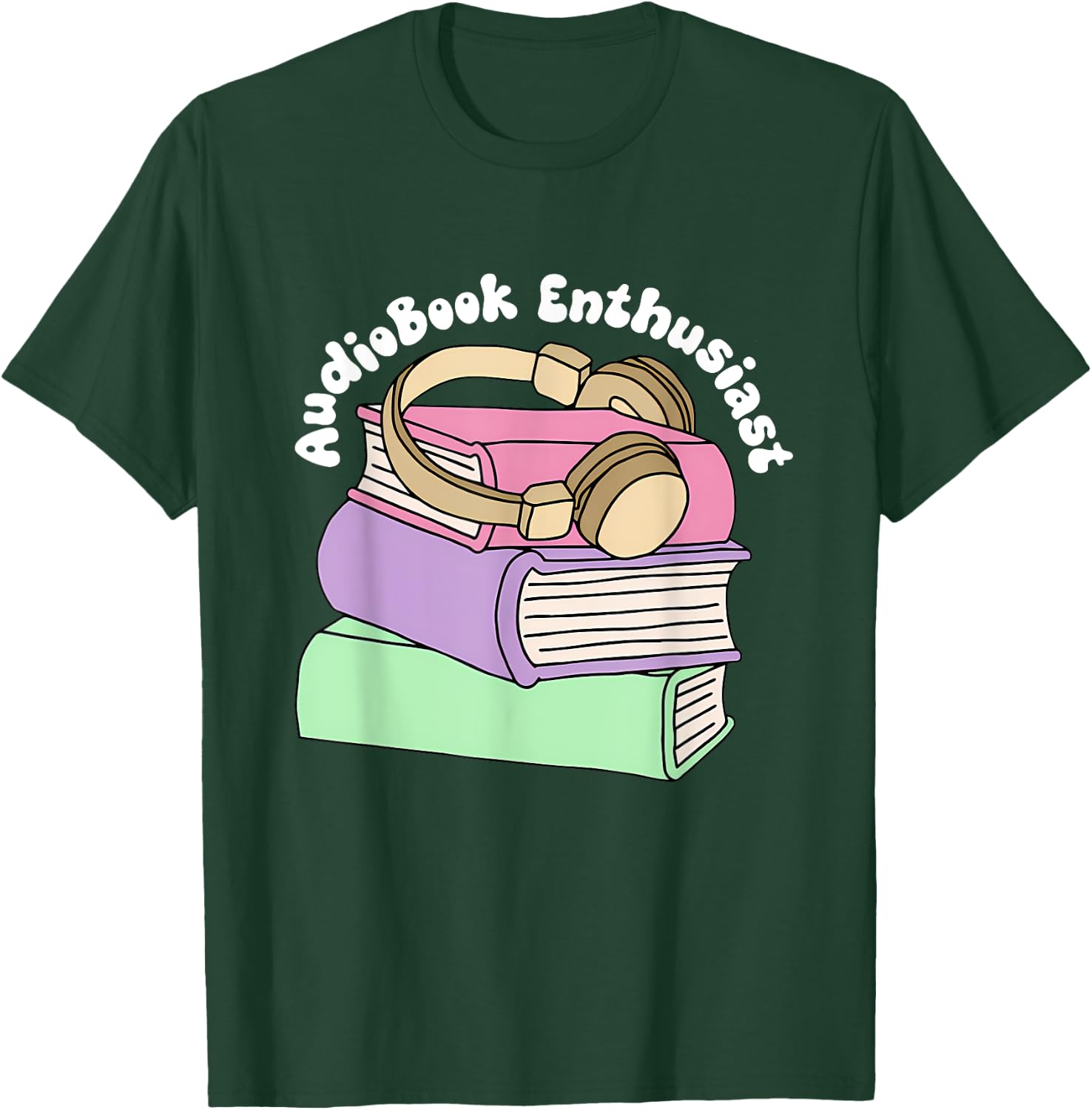 Audiobook Enthusiast Audiobook Lover Bookish T-Shirt - T-Shirt | Forest