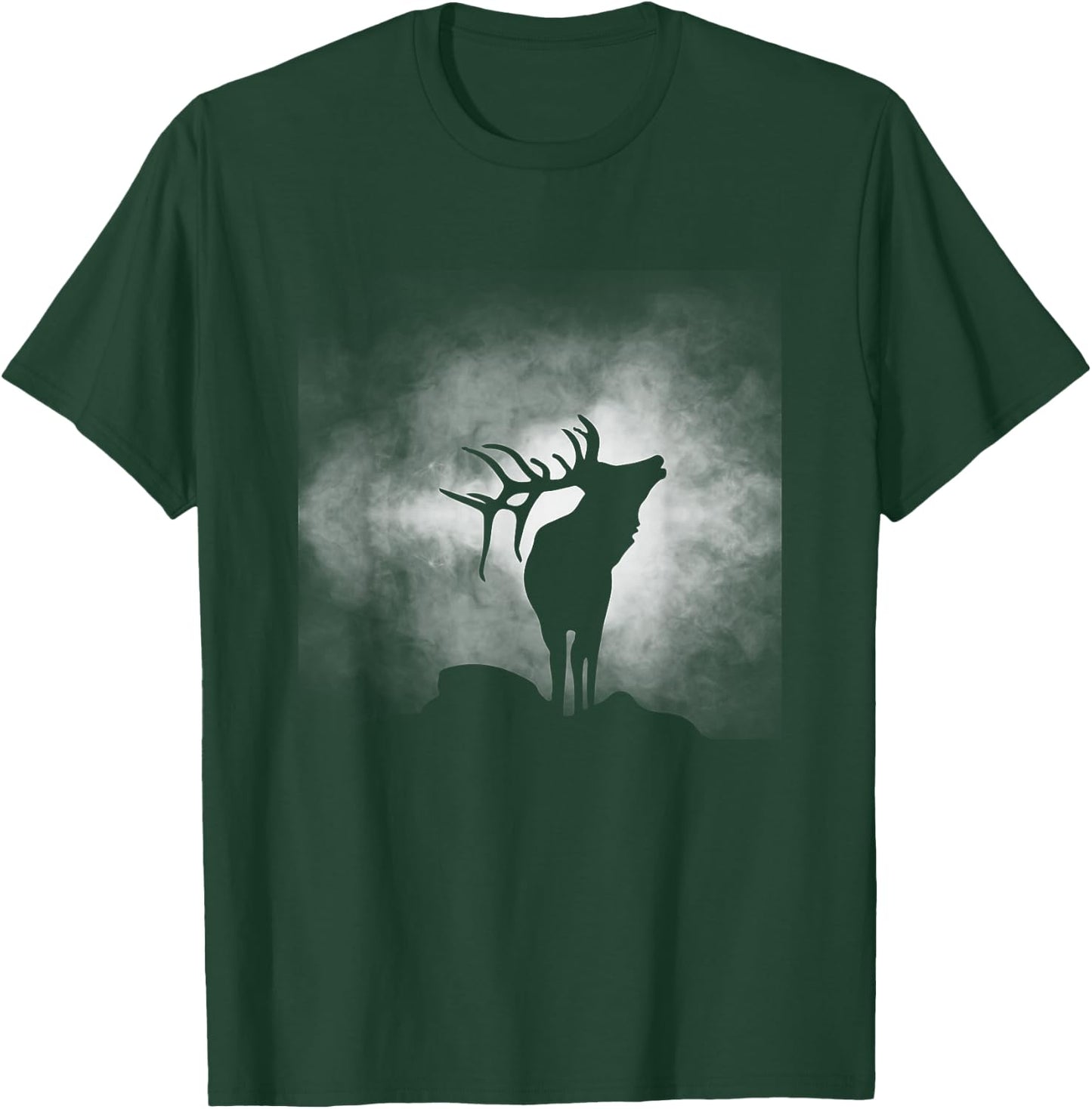BASBO Outdoor Antlers Elk Deer , Small, Black T-Shirt - T-Shirt | Forest