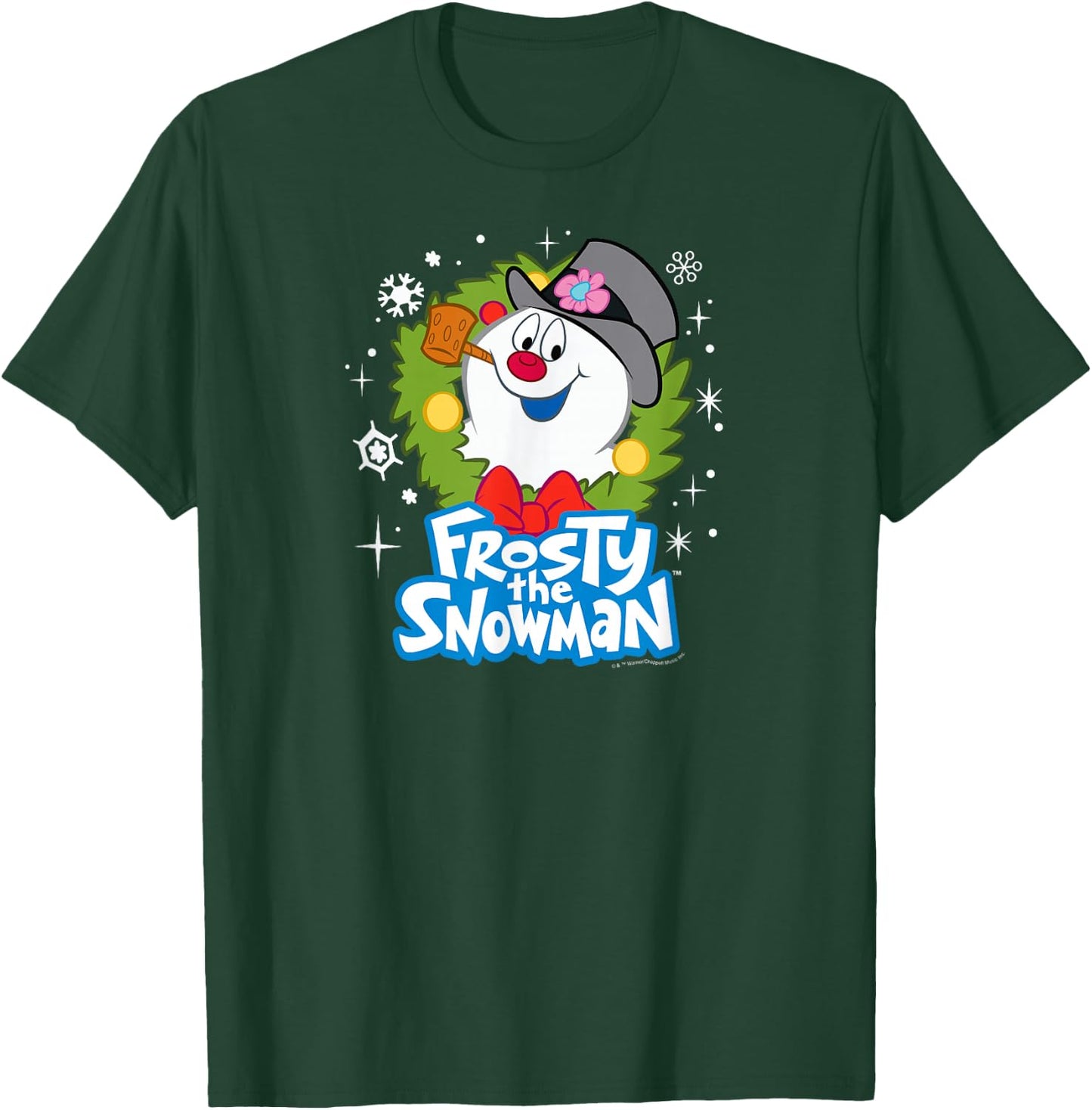 Frosty The Snowman - Christmas Wreath T-Shirt - T-Shirt | Forest