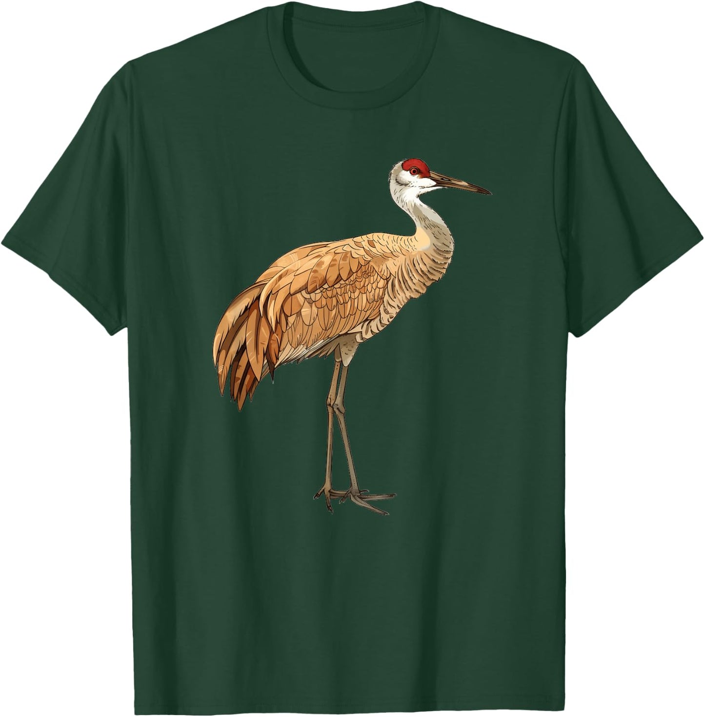 Sandhill Crane In A Thoughtful Pose T-Shirt - T-Shirt | Forest