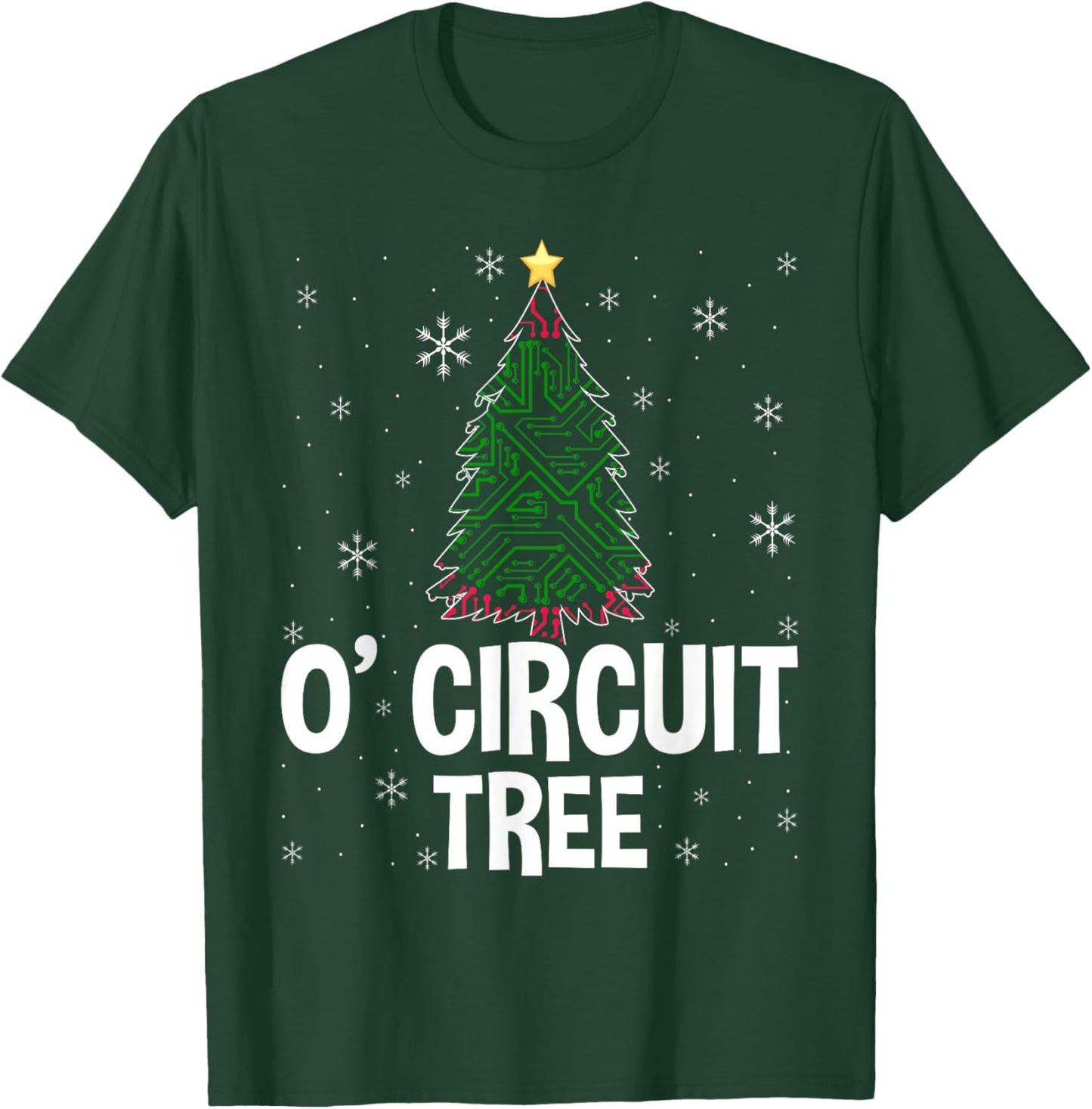 O' Circuit Tree Funny Engineering Expert Christmas Party T-Shirt - T-Shirt | Forest
