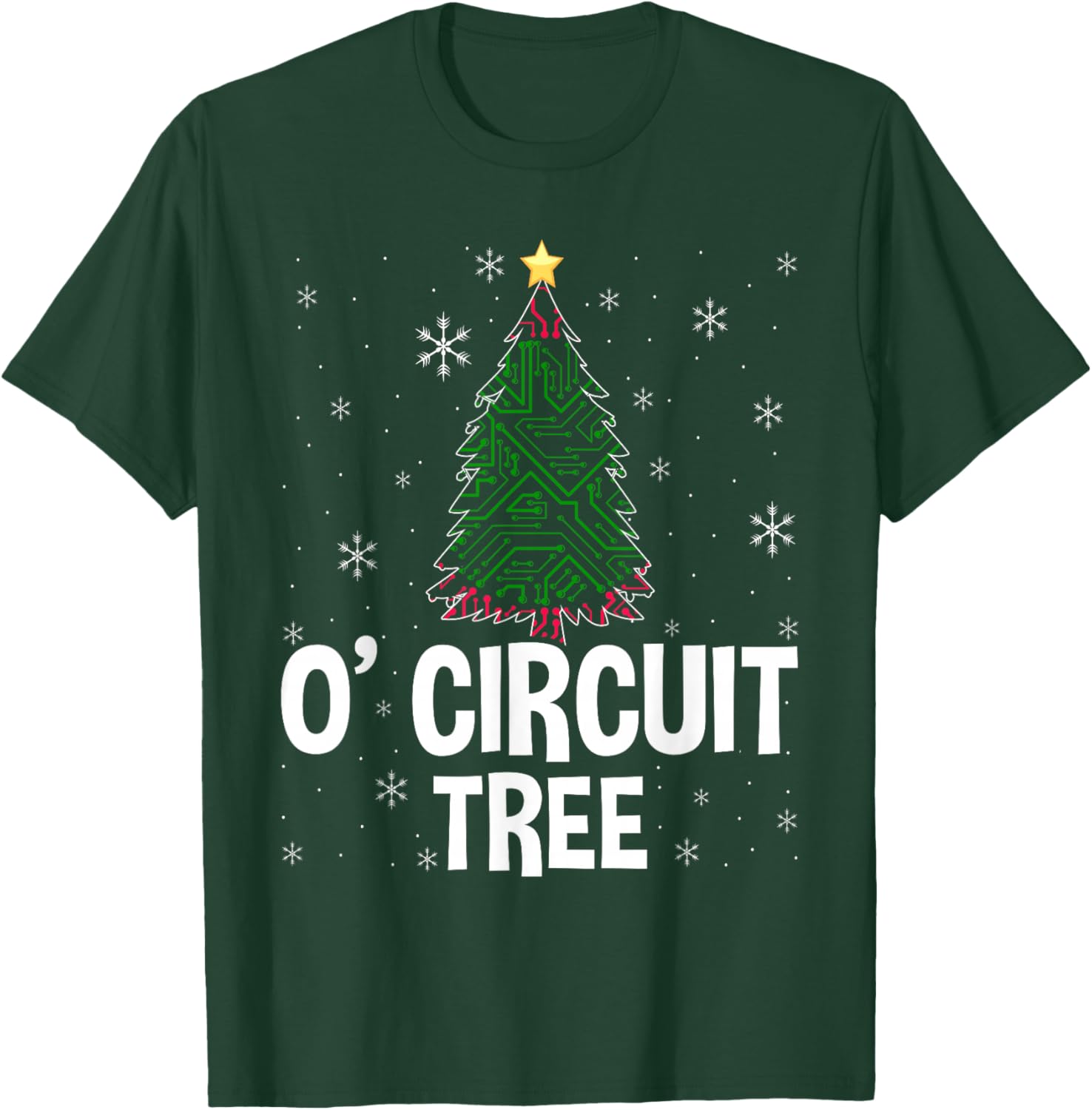 O' Circuit Tree Funny Engineering Expert Christmas Party T-Shirt - T-Shirt | Forest