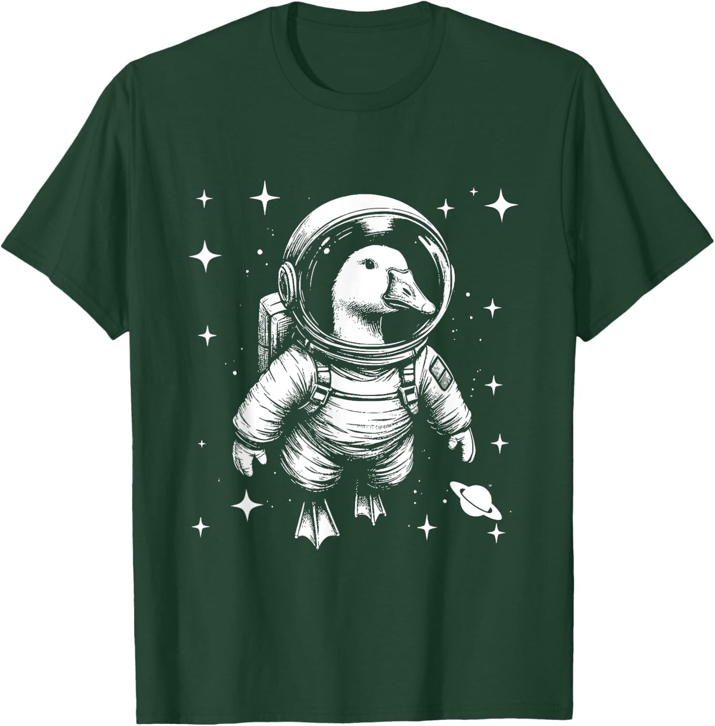 Goose Dad Mom Space - Astronaut Goose T-Shirt - T-Shirt | Forest