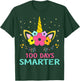 100 Days of School Unicorn Girls Teacher 100th Day of School T-Shirt - T-Shirt | Forest