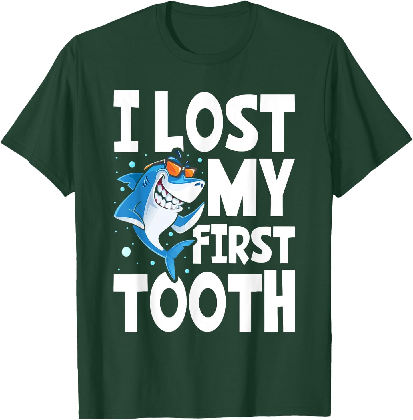 Kids Funny Tooth Fairy - Cute Shark I Lost My First To T-Shirt - T-Shirt | Forest