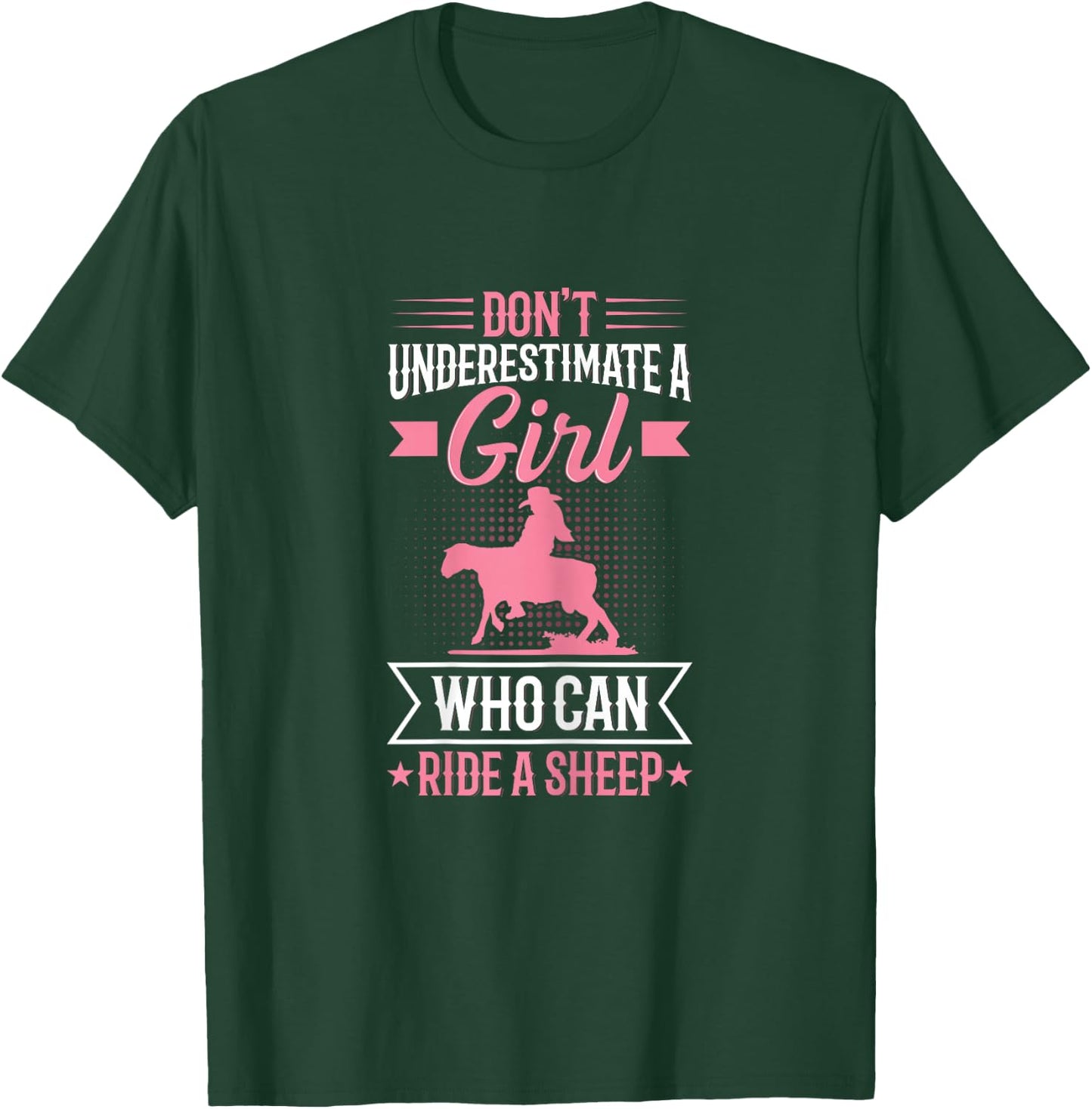 Youth Rodeo Mutton Busting Quote for a Mutton Buster Girl T-Shirt - T-Shirt | Forest